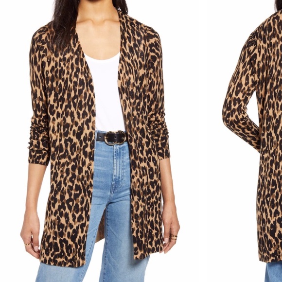 New Nwt Halogen Leopard Print Linen 
